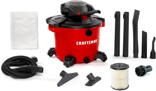 CRAFTSMAN CMXEVBE17607 16 Gal. 6.5 Peak HP Wet Dry Vac with Detach Blower
