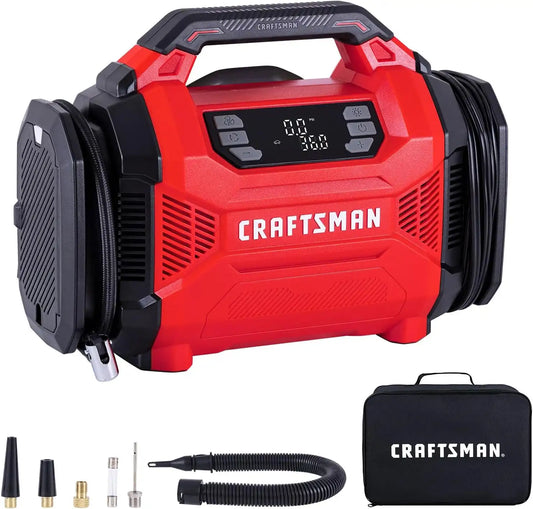 CRAFTSMAN Dual Power Tire Inflator with Digital Gauge & Auto Shut-Off
