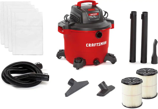 CRAFTSMAN CMXEVBE18595 16 Gallon 6.5 Peak HP Wet Dry Shop Vacuum Bundle