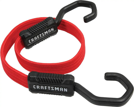 CRAFTSMAN 24" Flat Bungees with Self Centering X-Large Hooks, 32 Pack