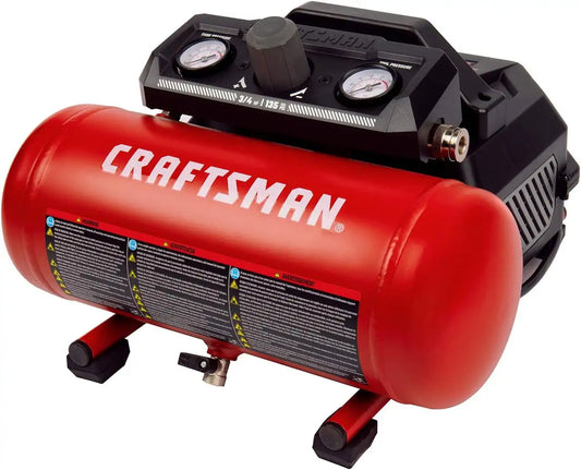 CRAFTSMAN 1.5 Gallon 3/4HP Oil-Free Portable Air Compressor 135PSI