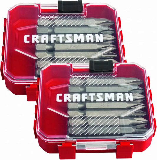 CRAFTSMAN Phillips Screwdriver Bit Set, 2-Inch, 15-Piece (CMAF122PH215) (Pack of 2)