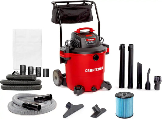 CRAFTSMAN CMXEVBE17656 20 Gallon 6.5 Peak HP Wet Dry Vac with Cart Bundle
