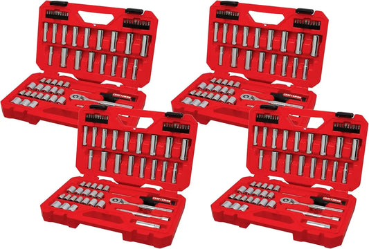 CRAFTSMAN Mechanics Tool Set, 3/8 Inch Drive, 61 Piece (CMMT45161) (Pack of 4)