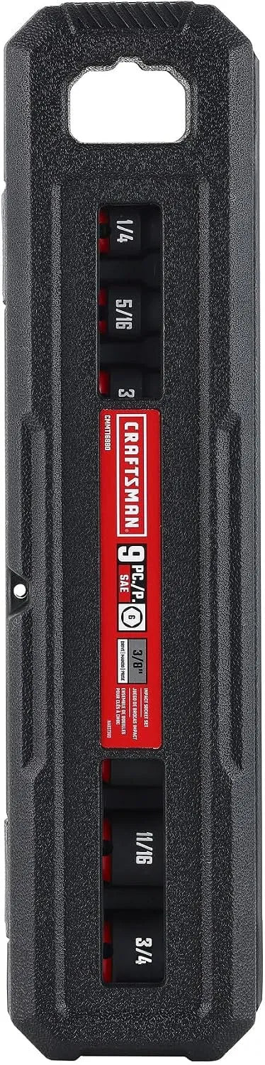 CRAFTSMAN 9 pc 3/8 in SAE Shallow Impact Socket Set (CMMT16880)