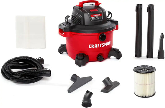 CRAFTSMAN CMXEVBE17594 12 Gallon 6.0 Peak HP Wet Dry Shop Vacuum Bundle