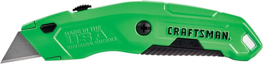 CRAFTSMAN Utility Knife, HI-Visibility, Retractable, 3 Blade (CMHT10589)