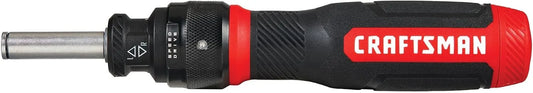 CRAFTSMAN Ratcheting Screwdriver, SpeedDrive, 2” Double Ended Bits Included, Handle Holds Up To 6 Bits (CMHT68129)