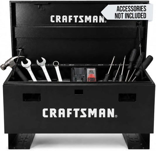 Craftsman 45-Inch Jobsite Box, Heavy Duty Job Box, Weather-Resistant, Black