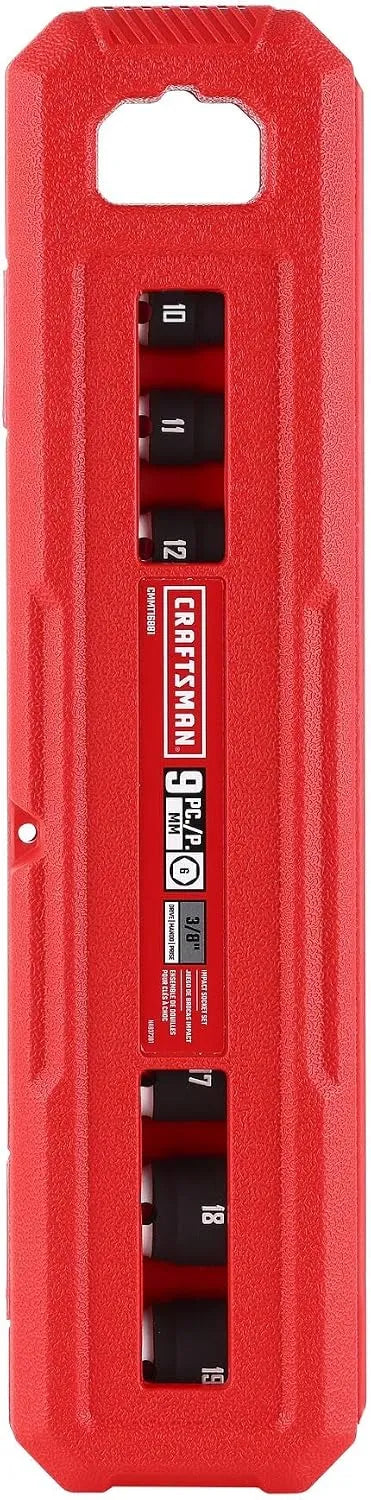 CRAFTSMAN 9 pc 3/8 in MM Shallow Impact Socket Set (CMMT16881)