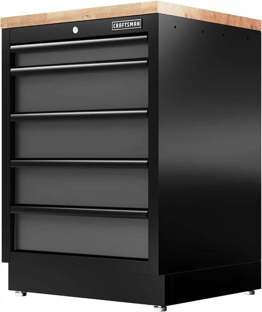 CRAFTSMAN Welded 5-Drawer Base Cabinet (Black/Gray) (CMST32603BG)