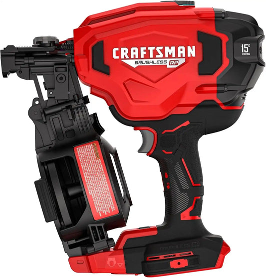 CRAFTSMAN V20 BRUSHLESS RP Cordless Roofing Nail Gun 15 Degrees (CMCN140B)
